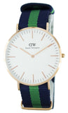Daniel Wellington Classic Warwick White Dial Two Tone Nylon Strap Watch for Men - DW00100005