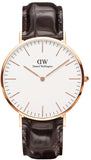 Daniel Wellington Classic York White Dial Brown Leather Strap Watch For Men - DW00100011