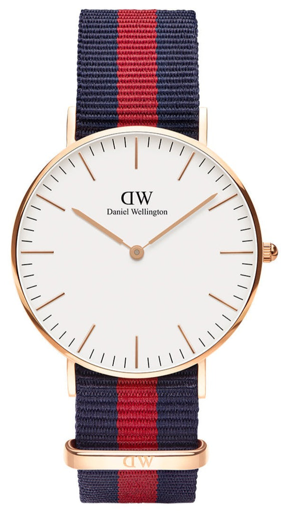 Daniel Wellington Classic Oxford White Dial Two Tone NATO Strap Watch For Women - DW00100029