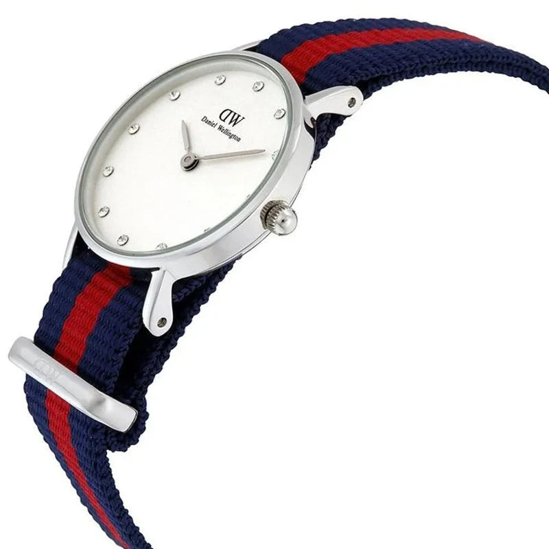 Daniel Wellington Classy Oxford White Dial Two Tone Nylon Strap Watch For Women - DW00100072