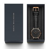 Daniel Wellington Classic Reading Black Dial Black Leather Strap Watch For Men - DW00100129