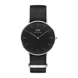 Daniel Wellington Petite Cornwall Black Dial Black Nylon Strap Watch For Women - DW00100248