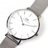 Daniel Wellington Petite Sterling White Dial Silver Mesh Bracelet Watch For Women - DW00100164