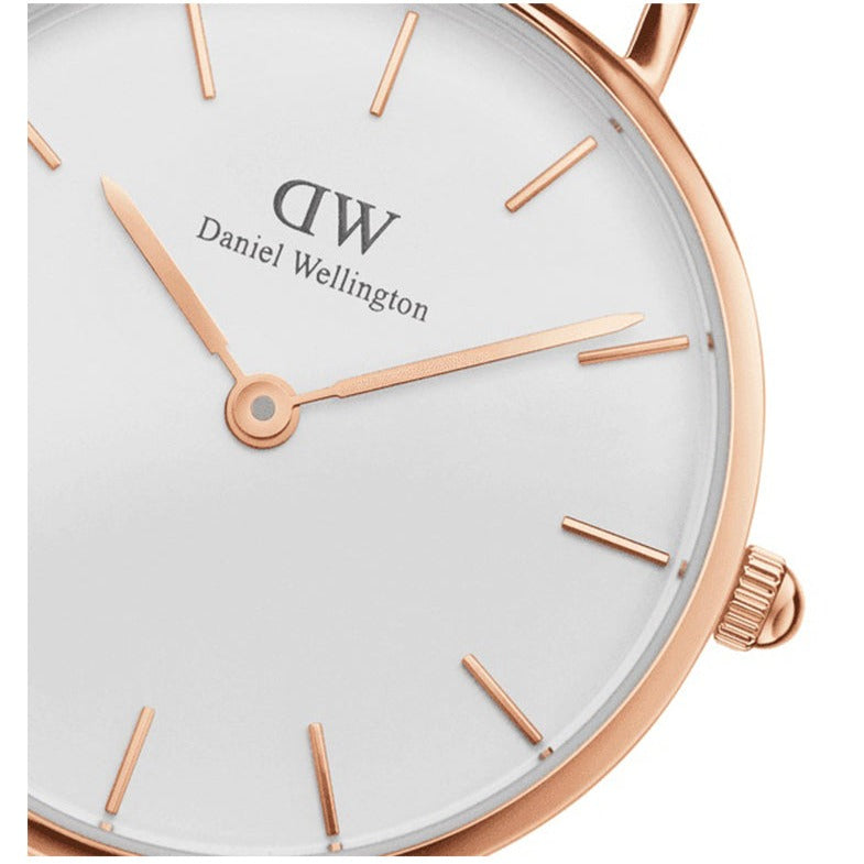 Daniel Wellington Petite Roselyn White Dial Red Nylon Strap Watch For Women - DW00100291