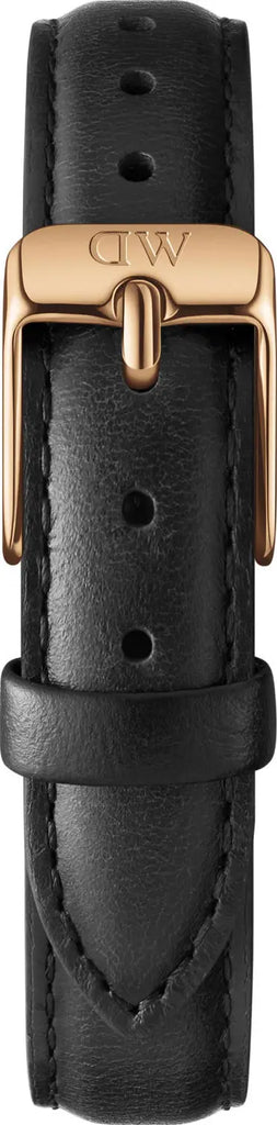 Daniel Wellington Classic Petite Sheffield White Dial Black Leather Strap Watch For Women - DW00100230