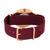 Daniel Wellington Classic Roselyn Black Dial Maroon Nylon Strap Watch For Women - DW00100273