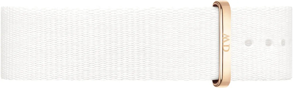 Daniel Wellington Classic Dover White Dial White Nylon Strap Watch For Women - DW00100309