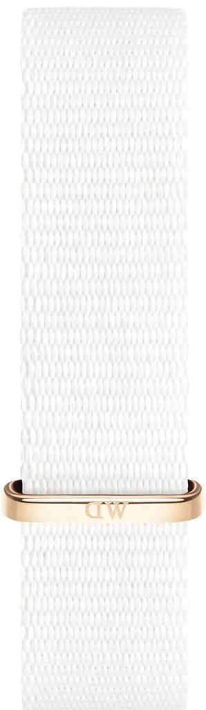 Daniel Wellington Classic Petite Dover White Dial White Nylon Strap Watch For Women - DW00100311