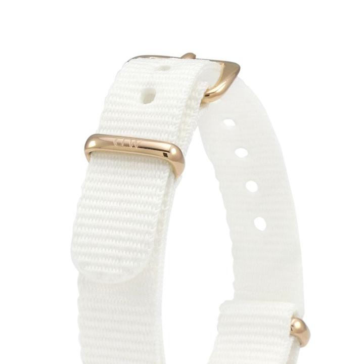 Daniel Wellington Classic Petite Dover White Dial White Nylon Strap Watch For Women - DW00100311