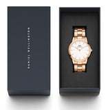 Daniel Wellington Iconic Link White Dial Gold Steel Strap Watch For Men - DW00100343