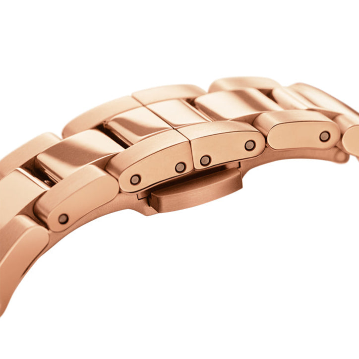 Daniel Wellington Iconic Link Unitone Rose Gold Dial Rose Gold Steel Strap Watch For Women - DW00100401