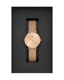 Daniel Wellington Petite Rose Gold Dial Rose Gold Mesh Bracelet Watch For Women - DW00100471