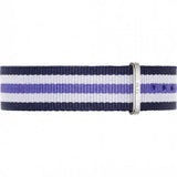 Daniel Wellington Classic Trinity White Dial Three Tone Nylon Strap Watch For Women - 0609DW