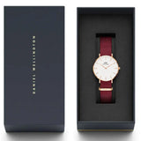 Daniel Wellington Petite Roselyn White Dial Red Nylon Strap Watch For Women - DW00100291