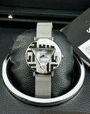 Guess Iconic Quartz Silver Dial Silver Mesh Bracelet Watch For Women - GW0527L1