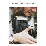 Daniel Wellington Classic Glasgow White Dial Two Tone NATO Strap Unisex Watch - DW00100047