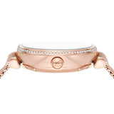 Emporio Armani Meccanico Automatic White Dial Rose Gold Mesh Strap Watch For Women - AR60063