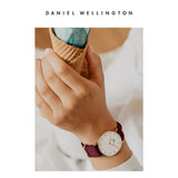 Daniel Wellington Petite Roselyn White Dial Red Nylon Strap Watch For Women - DW00100291