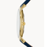 Fossil The Minimalist 3H Analog Blue Dial Blue Leather Strap Watch for Men - FS5789