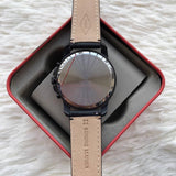 Fossil Grant Chronograph Black Dial Black Leather Strap Watch for Men - FS5132