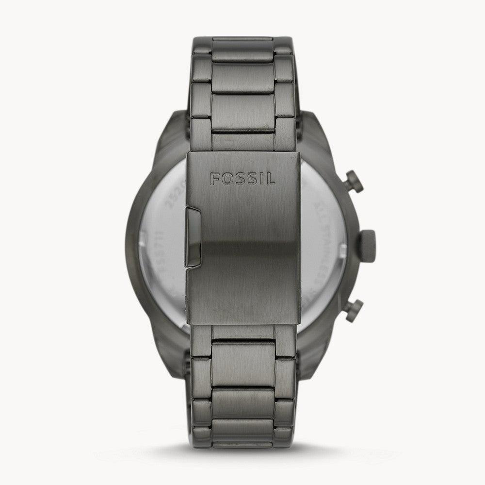 Fossil Bronson Chronograph Blue Dial Grey Steel Strap Watch for Men - FS5711