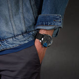 Diesel Mega Chief Chronograph Black Dial Black Nylon Strap Watch For Men - DZ4500