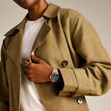 Fossil Blue Dive Three Hand Green Dial Rose Gold Steel Strap Watch For Women - ES5371