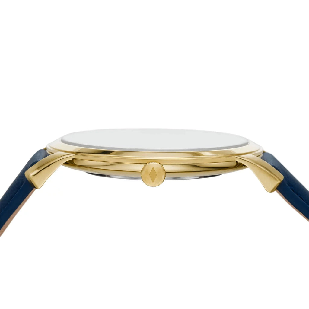 Fossil The Minimalist 3H Analog Blue Dial Blue Leather Strap Watch for Men - FS5789