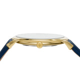 Fossil The Minimalist 3H Analog Blue Dial Blue Leather Strap Watch for Men - FS5789