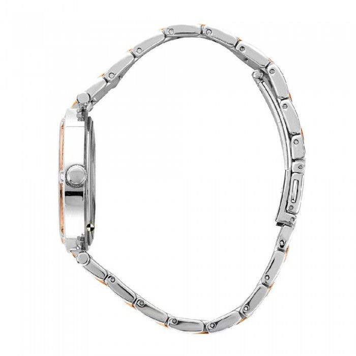 Guess Park Ave Silver Dial Two Tone Steel Strap Watch for Women - W0636L1