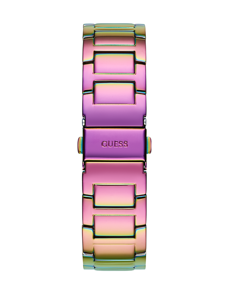 Guess Lady Frontier Diamonds Silver Dial Multicolor Steel Strap Watch for Women - GW0044L1