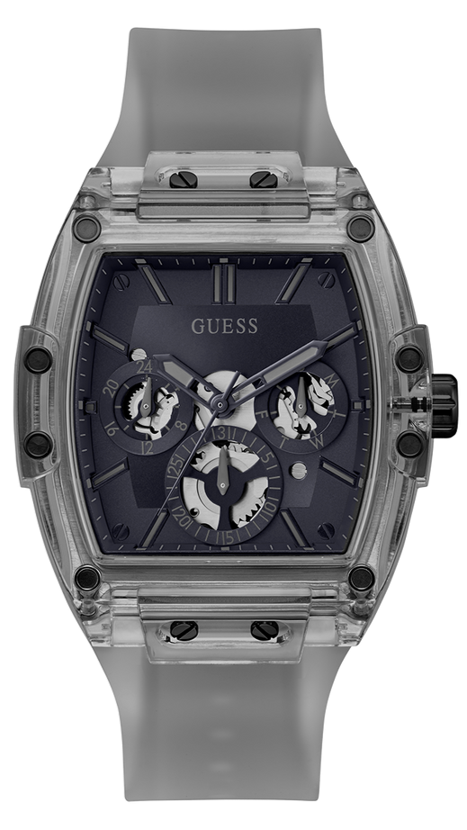NEW GUESS Grey Case Grey Silicone UNISEX Watch GUESS® Green and Grey Silicone Multifunction Watch Men main image 4