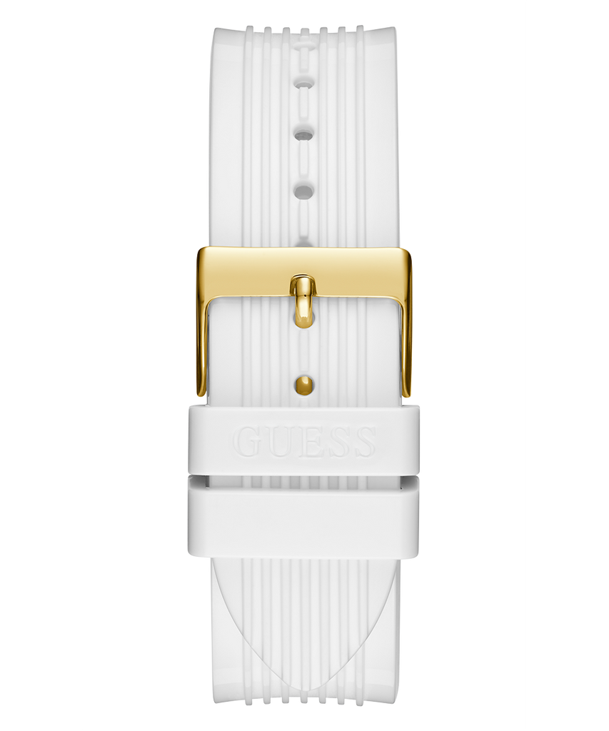 Guess Athena White Dial White Rubber Strap Watch for Women - GW0409L2