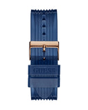 Guess Poseidon Chronograph Blue Dial Blue Silicone Strap Watch For Men - GW0425G3