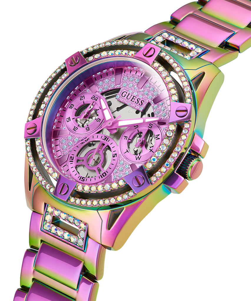 Guess Queen Multicolor Dial Multicolor Steel Strap Watch For Women - GW0464L4
