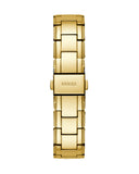 Guess Crystal Clear Analog Gold Dial Gold Steel Strap Watch for Women - GW0470L2