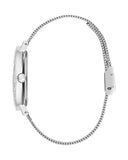 Guess Iconic Diamonds Silver Dial Silver Mesh Bracelet Watch For Women - GW0477L1