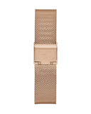 Guess Iconic Diamonds Rose Gold Dial Rose Gold Mesh Bracelet Watch For Women - GW0477L3