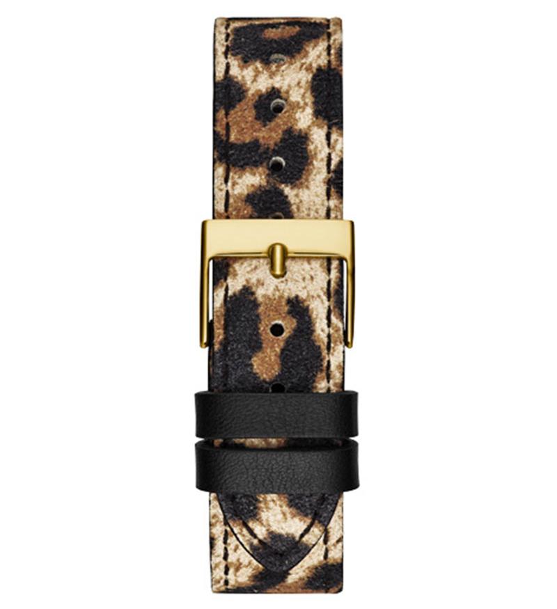 Guess Fame Quartz Animal Print Dial Multicolor Leather Strap Watch For Women - GW0504L3