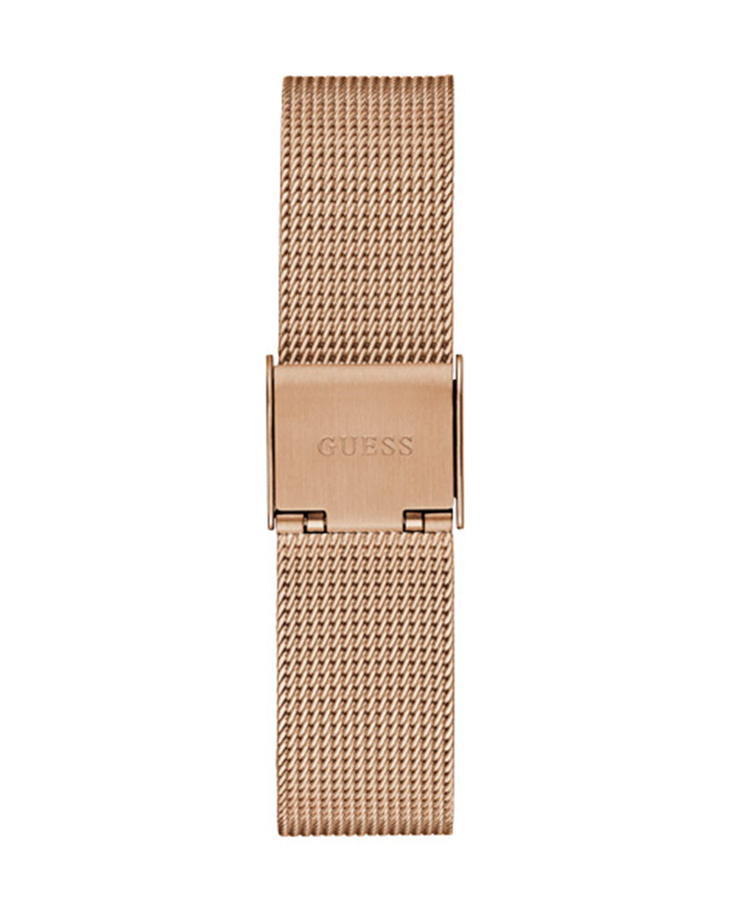 Guess Fame Diamonds Rose Gold Dial Rose Gold Mesh Bracelet Watch for Women - GW0508L3