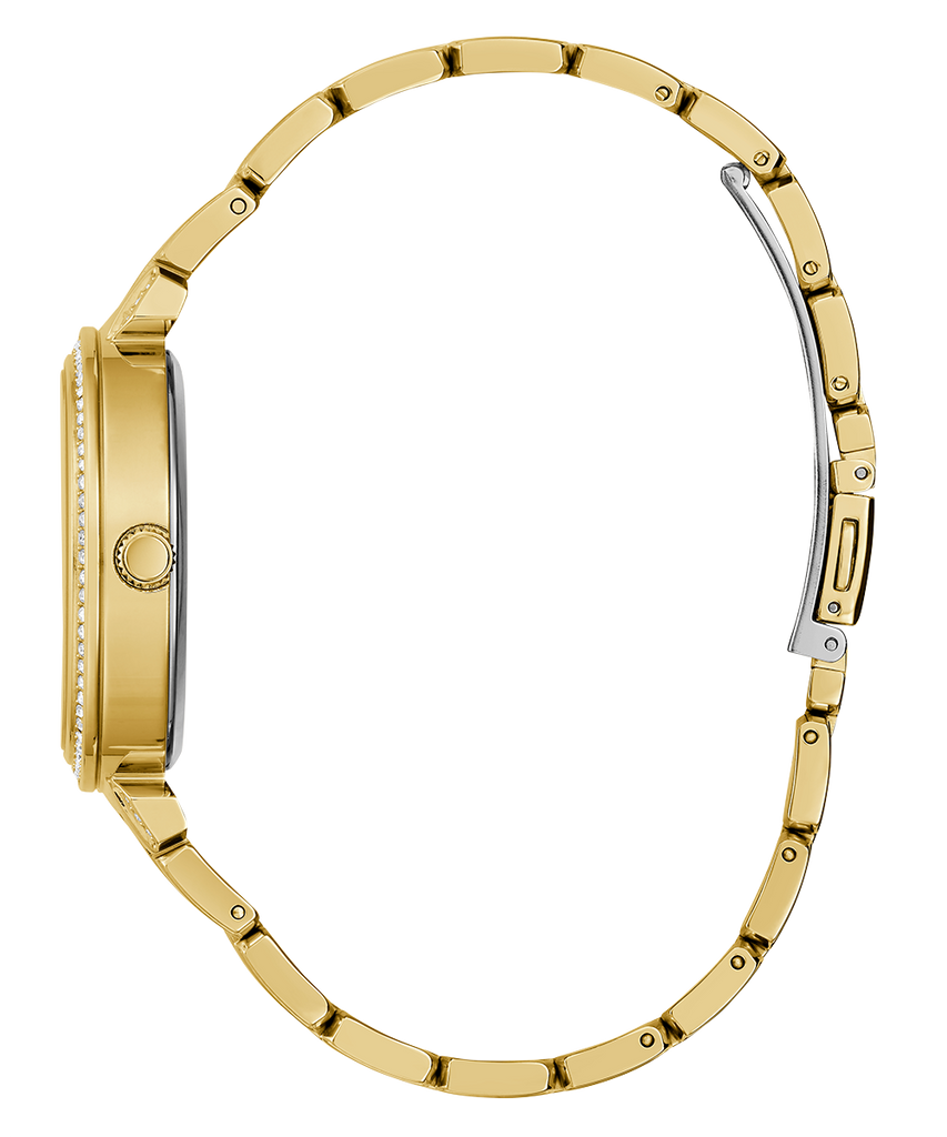 Guess Lily Quartz Gold Dial Gold Steel Strap Watch For Women - GW0528L2