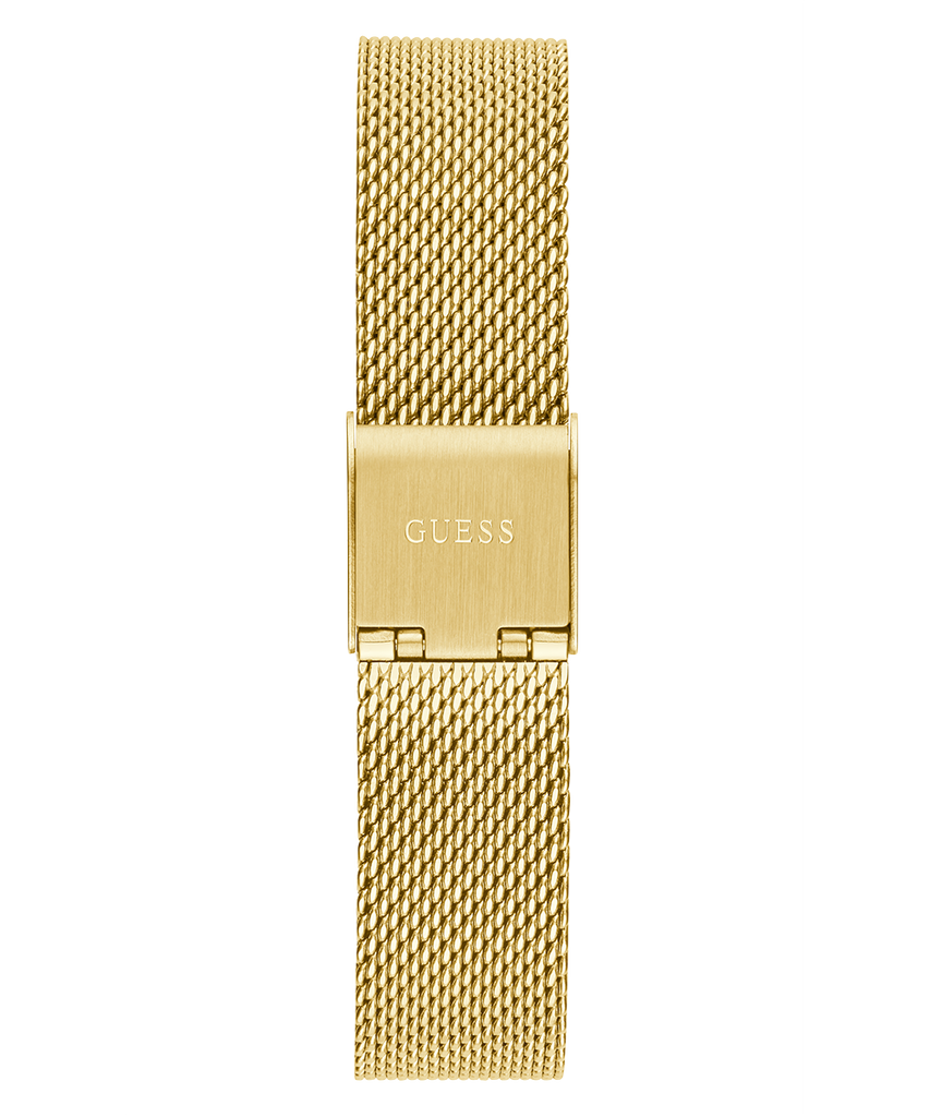 Guess Dream Quartz Gold Dial Gold Mesh Strap Watch For Women - GW0550L2