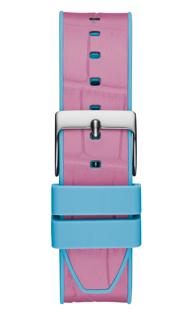 Guess Fusion Chronograph Pink Dial Pink Leather Strap Watch for Women - GW0553L5