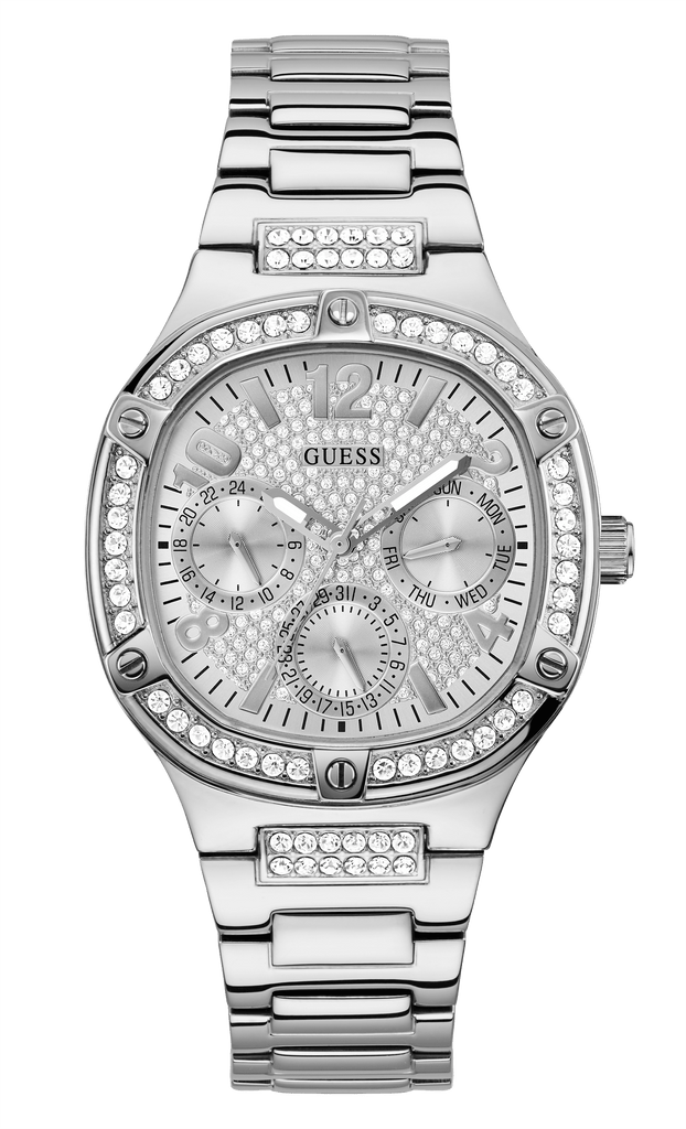 Guess Duchess Quartz Silver Dial Silver Steel Strap Watch For Women - GW0558L1