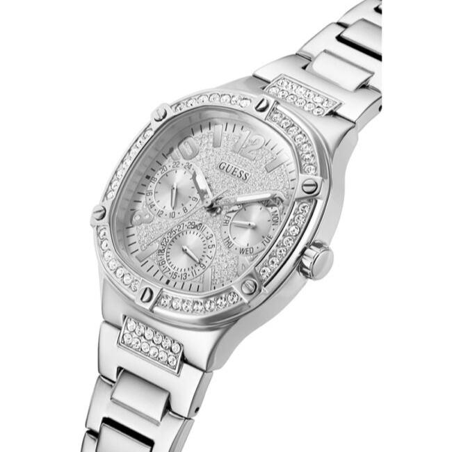 Guess Duchess Quartz Silver Dial Silver Steel Strap Watch For Women - GW0558L1