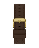 Guess Headline Chronograph Blue Dial Brown Silicone Strap Watch For Men - GW0571G5