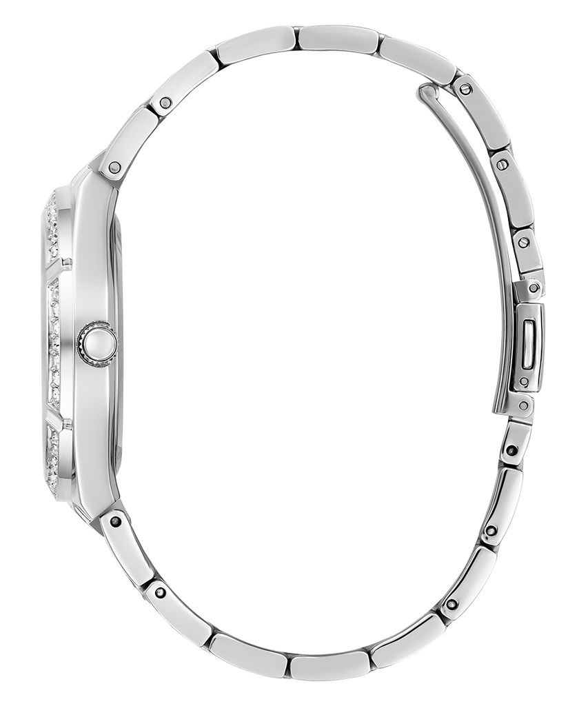 Guess Allara Quartz Silver Dial Silver Steel Strap Watch For Women - GW0604L1