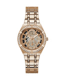 Guess Allara Quartz Rose Gold Dial Rose Gold Steel Strap Watch For Women - GW0604L3