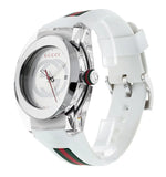 Gucci Sync XXL White Dial White Rubber Strap Watch For Men - YA137102