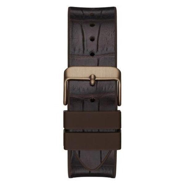 Guess Phoenix Multifunction Blue Dial Brown Leather Strap Watch for Men - GW0202G2